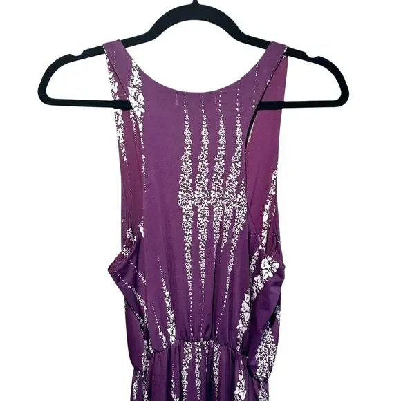 Jon & Anna Womens Floral Sleeveless Maxi Dress Purple White Large Fairy Bohemian - Picture 8 of 13
